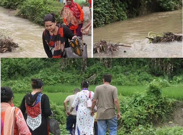 হাজাছড়া ঝর্ণাতে যাবার পথে