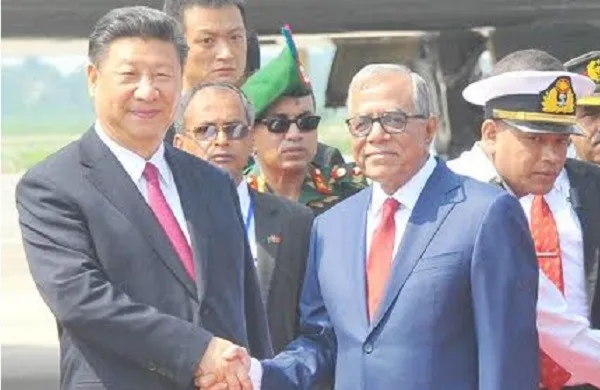 প্রেসিডেন্ট শি জিনপিংকে লাল গালিচা সংবর্ধনা