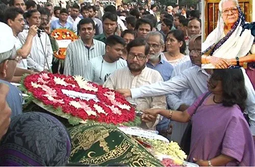 জানাযা শেষে শহীদ মিনারে ফুলেল শ্রদ্ধা