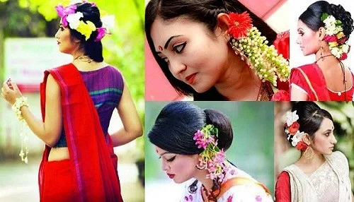 বৈশাখে চুলের সাজ