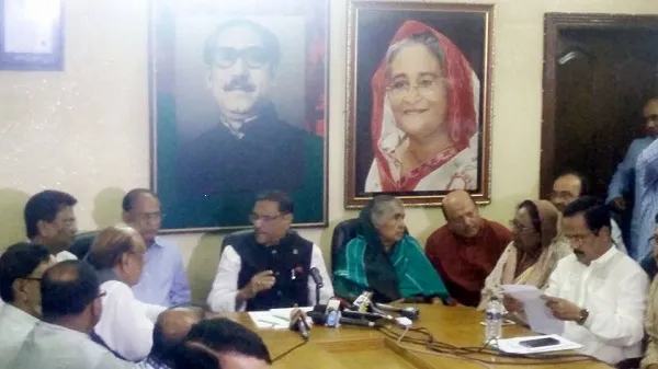 প্রধানমন্ত্রী দেশে ফিরলে গণসংবর্ধনা দেওয়া হবে: ওবায়দুল কাদের