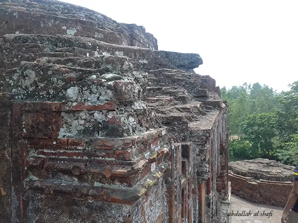 পোড়ামাটির ফলক সমৃদ্ধ ৯টি চূড়ার কয়েকটি চূড়া, যা বর্তমানে ধ্বংসপ্রায়। ছবি- আব্দুল্লাহ আল সাফি