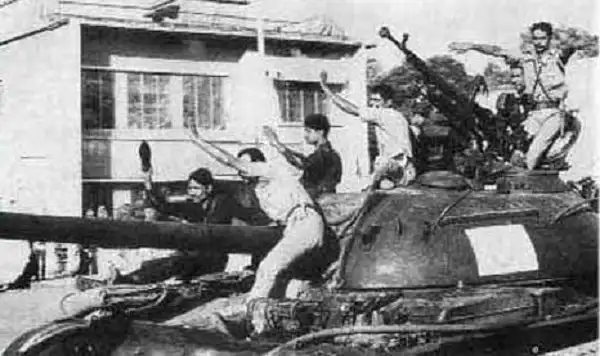 Bangladesh military coup, soldiers on tanks, civilians involved, historic event. Channel i News - চ্যানেল আই নিউজ