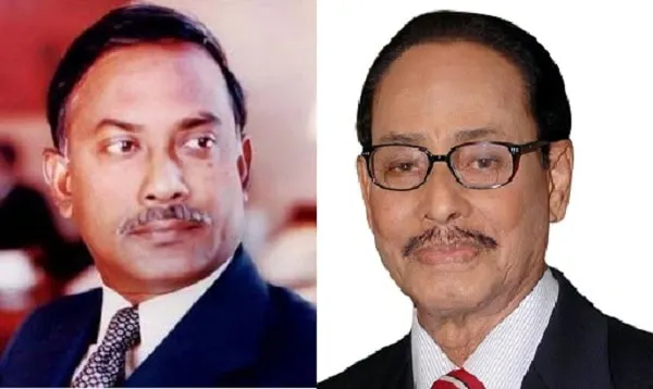 দুই রাজনীতিবিদের ছবি, একজন যুবক ও একজন বৃদ্ধ, উভয়ই পেশাদার পোশাক পরিহিত. Channel i News - চ্যানেল আই নিউজ