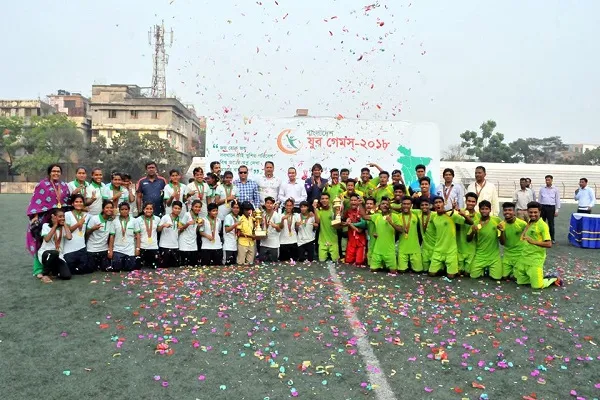 যুব গেমস ফুটবলে চ্যাম্পিয়ন ঢাকা ও রাজশাহী