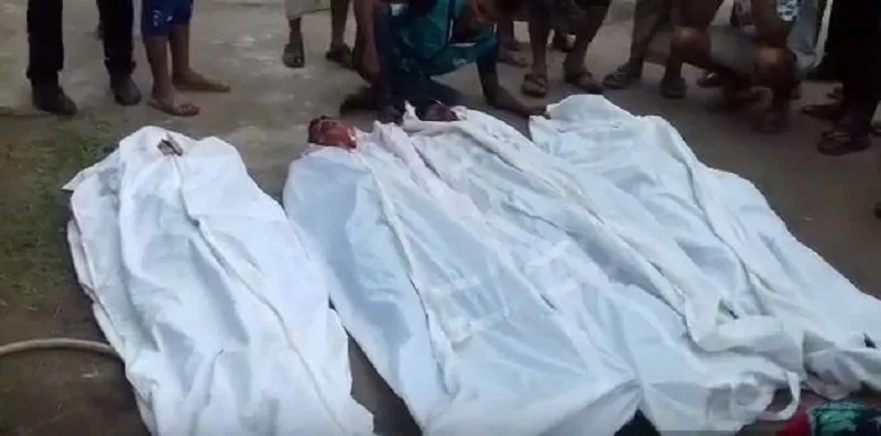 বাসের নীচে চাপা পড়ে প্রাণ গেল এক মোটর সাইকেলে থাকা ৪ আরোহীর