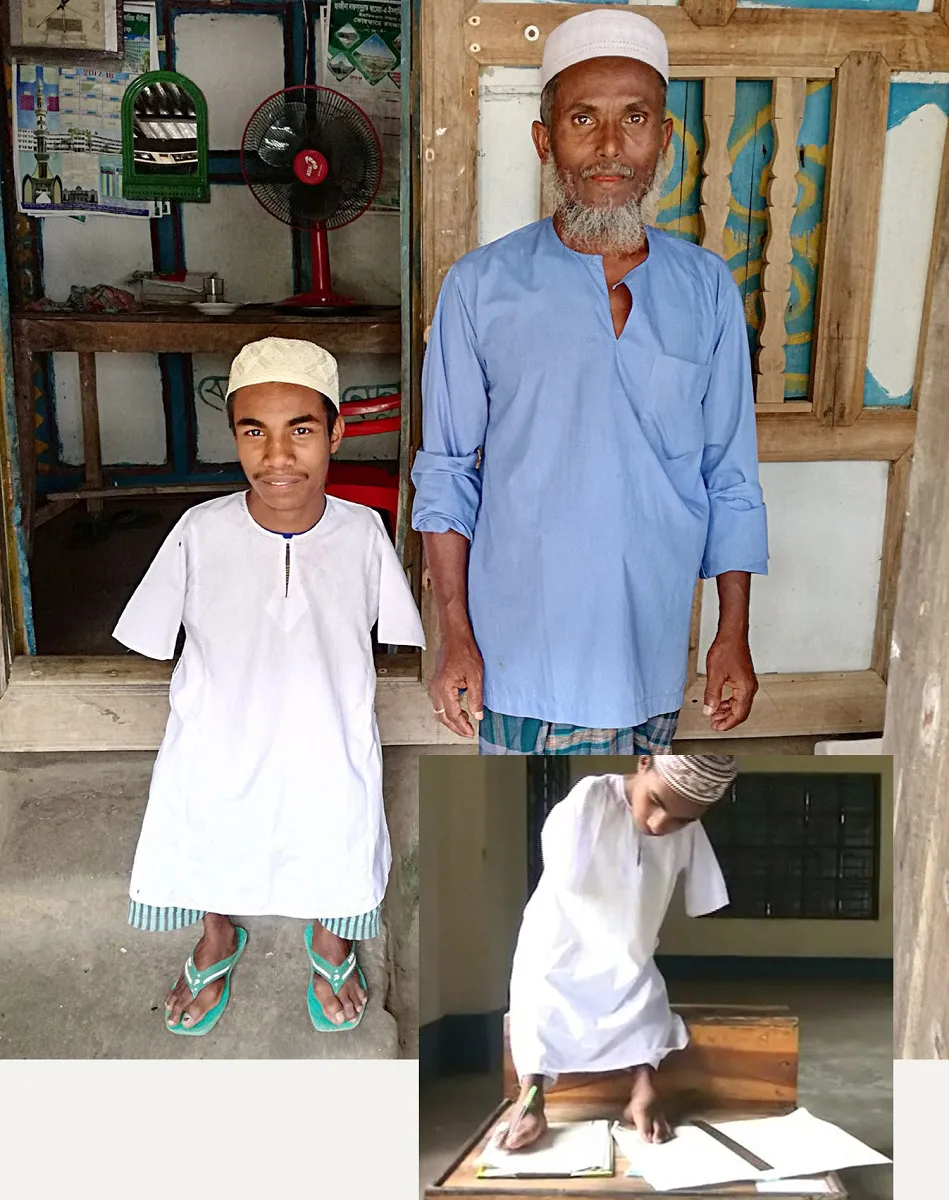 হাত নেই, পা দিয়ে লিখে দাখিল পরীক্ষা পাস!