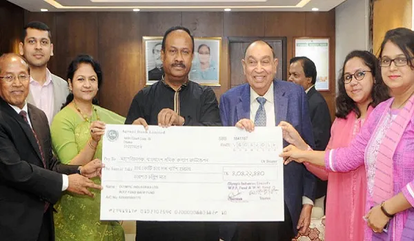 শ্রমিক কল্যাণ তহবিলে অলিম্পিক ইন্ডাস্ট্রিজের ৪ কোটি টাকা