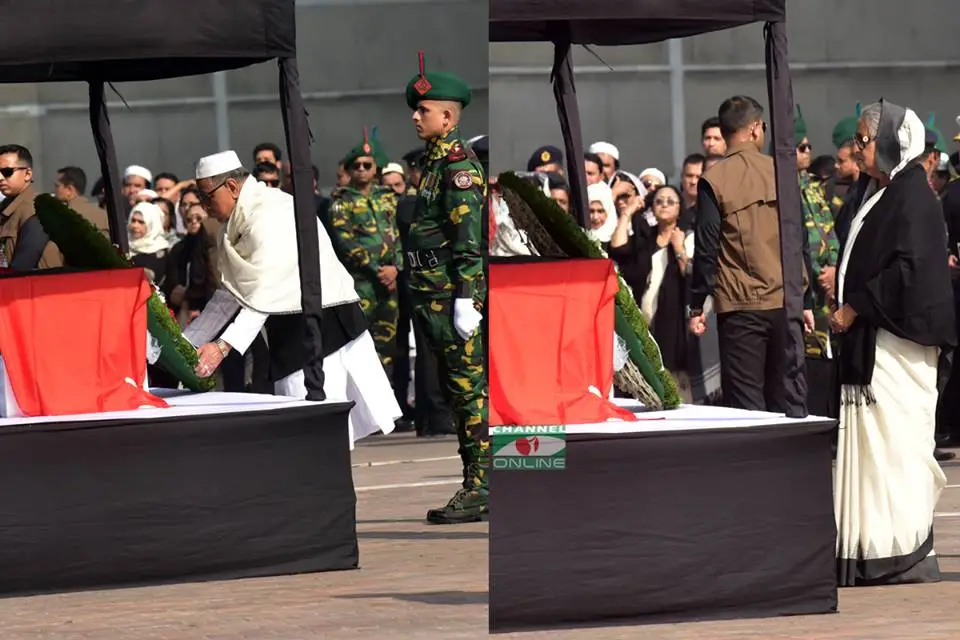 সৈয়দ আশরাফুল ইসলাম-জানাজা-শেষ শ্রদ্ধা নিবেদন