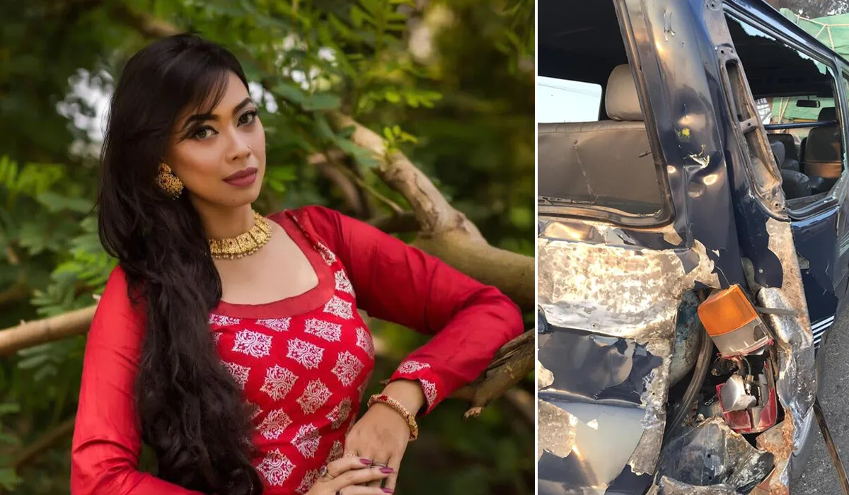 ভয়াবহ দুর্ঘটনার কবলে পড়েও শুটিংস্পটে হাজির শানু