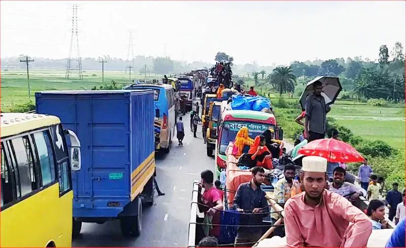 মহাসড়কে ১৮ ঘণ্টার ভোগান্তি