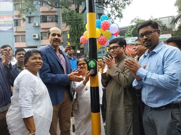 ঢাকা উত্তর সিটির রাস্তায় পুশ বাটন সিগন্যাল