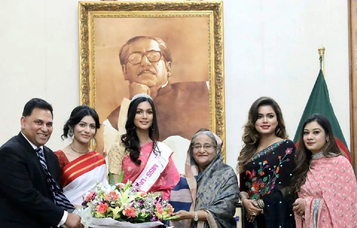 প্রধানমন্ত্রীর দোয়া নিলেন ‘মিস ইউনিভার্স বাংলাদেশ’