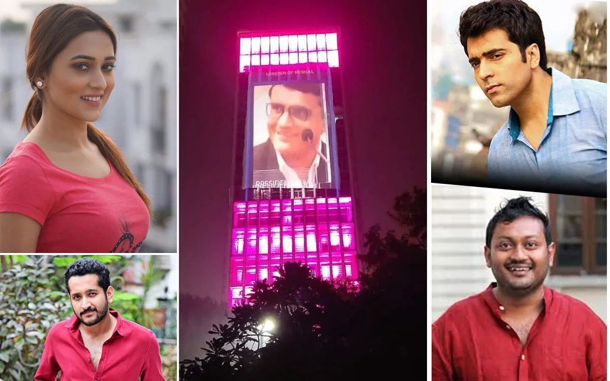 গোলাপি কলকাতা: উচ্ছ্বসিত টলি তারকারা