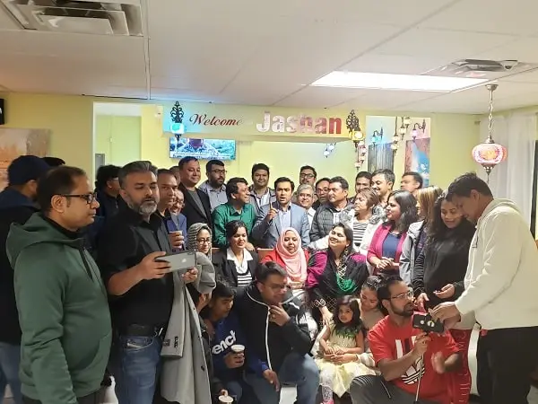 বাংলাদেশ কানাডা অ্যাসোসিয়েশনের সংবর্ধনা অনুষ্ঠানে অতিথি ও সদস্যরা উপস্থিত. Channel i News - চ্যানেল আই নিউজ