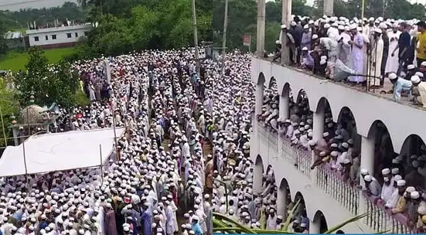 ব্রাহ্মণবাড়িয়ায় মুসল্লিদের বিশাল জামাতের দৃশ্য. Channel i News - চ্যানেল আই নিউজ