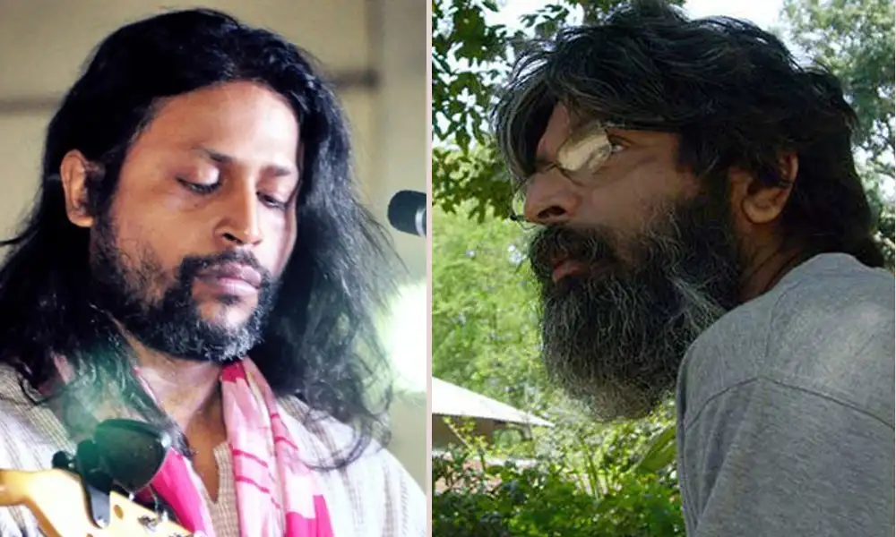 ধ্রুব এষ ও কনক, দুই শিল্পীর ছবি, একে অপরের পাশে দাঁড়িয়ে. Channel i News - চ্যানেল আই নিউজ
