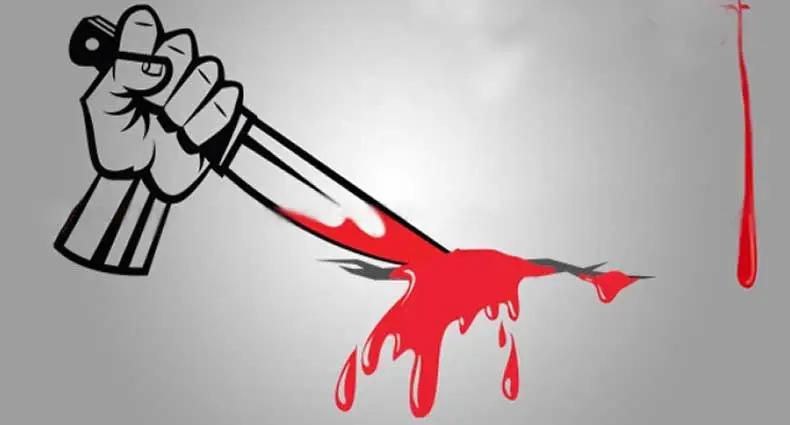 একটি হাতে ধারালো ছুরি দিয়ে রক্তাক্ত আঘাতের চিত্র. Channel i News - চ্যানেল আই নিউজ