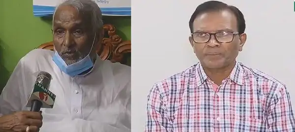দুই ব্যক্তি সাক্ষাৎকারে, একজনের মুখে মাস্ক, অন্যজন পরিপাটি পোশাক পরা. Channel i News - চ্যানেল আই নিউজ