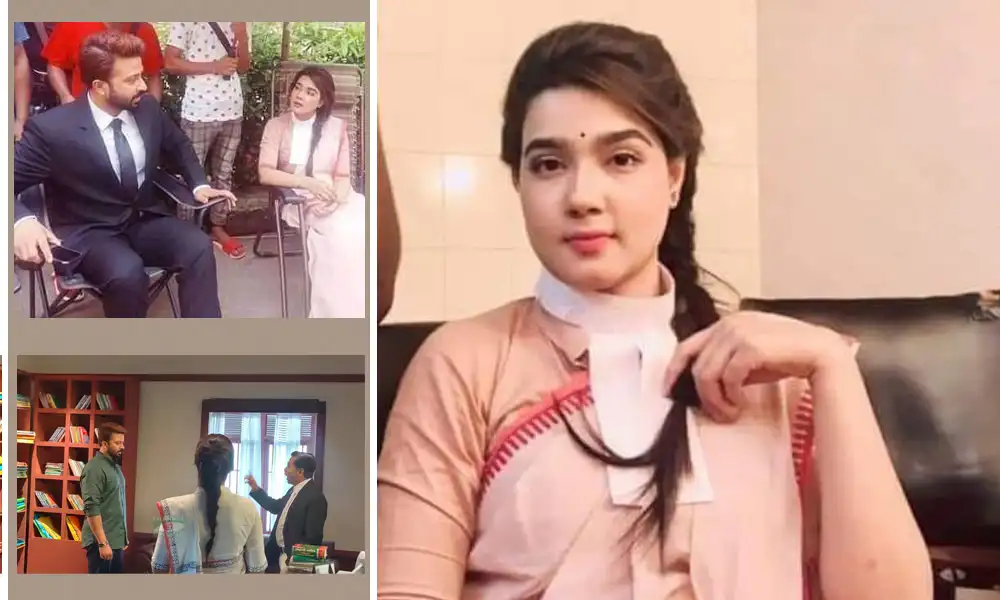 মাহি একা বসে আছেন, শান্ত ও আত্মবিশ্বাসী মুখাবয়ব সহ. Channel i News - চ্যানেল আই নিউজ