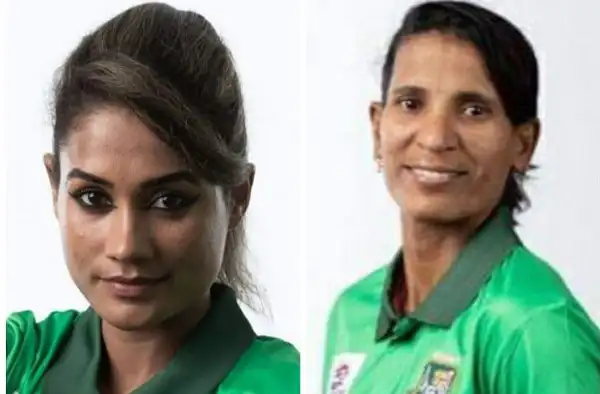 দুটি নারী ক্রিকেটার, একজন তরুণ ও একজন প্রবীণ, বাংলাদেশ ক্রিকেট দলের সদস্য।. Channel i News - চ্যানেল আই নিউজ