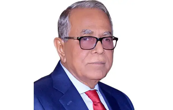 প্রেসিডেন্টের পোর্ট্রেট, গ্লাস ও স্যুট পরিহিত।. Channel i News - চ্যানেল আই নিউজ
