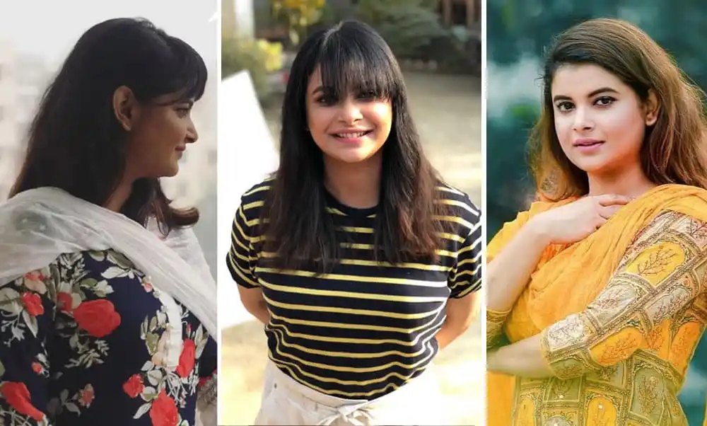 তিন তরুণী নারীর ছবি, বিভিন্ন পোষাক পরা, হাসিমুখে. Channel i News - চ্যানেল আই নিউজ