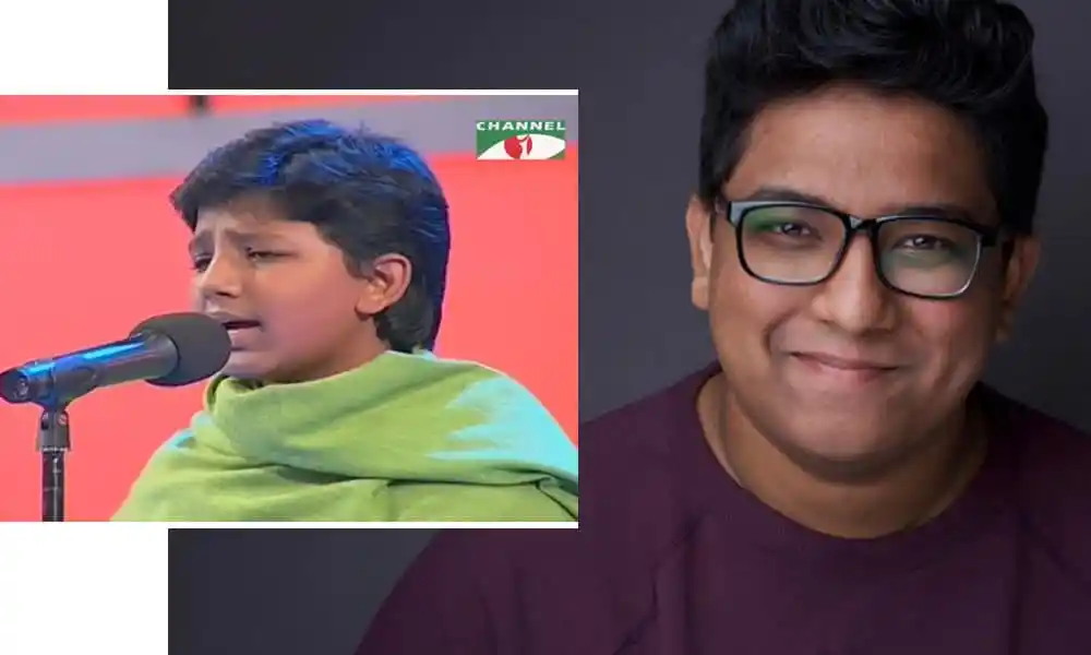 নিলয় একজন ছোট গায়ক, মঞ্চে গান গাইছে, চ্যানেল আই অনলাইন. Channel i News - চ্যানেল আই নিউজ
