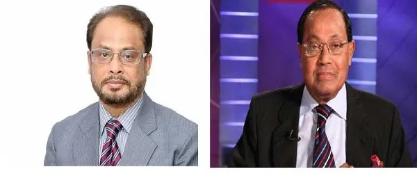 দুইজন পেশাদার সংবাদ উপস্থাপক টেলিভিশনে কাজ করছেন. Channel i News - চ্যানেল আই নিউজ
