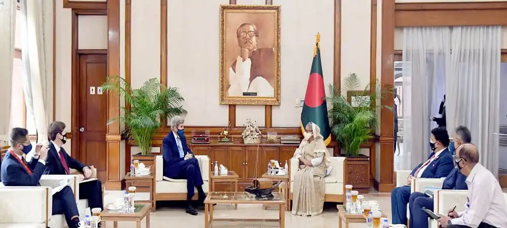 প্রধানমন্ত্রীর সাথে মার্কিন প্রতিনিধি দলের বৈঠক, জলবায়ু চুক্তি আলোচনা. Channel i News - চ্যানেল আই নিউজ