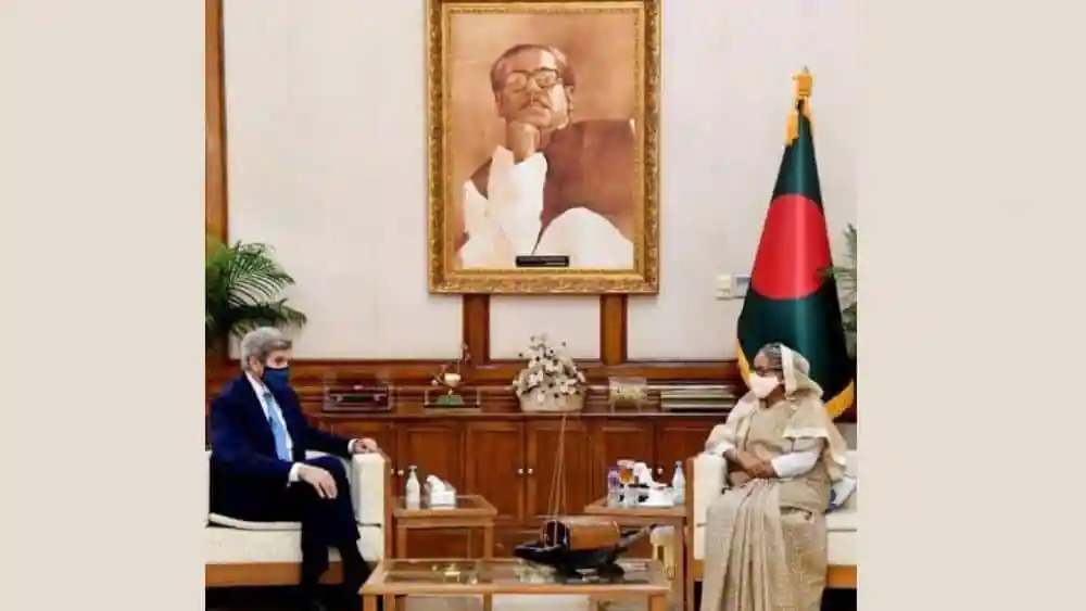 প্রধানমন্ত্রী শেখ হাসিনার সঙ্গে জন কেরির সাক্ষাৎ, বাংলাদেশ, ঢাকা. Channel i News - চ্যানেল আই নিউজ