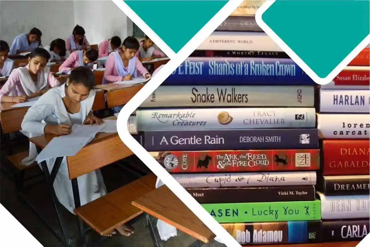 Students studying in a classroom with books and notebooks. Channel i News - চ্যানেল আই নিউজ