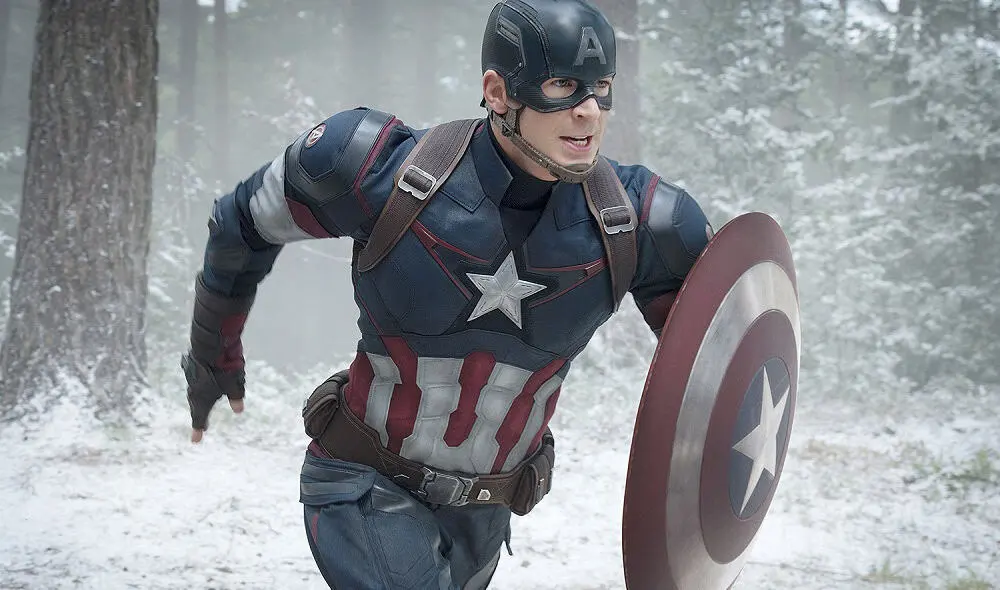 Captain America running through snowy forest with shield in hand. Channel i News - চ্যানেল আই নিউজ