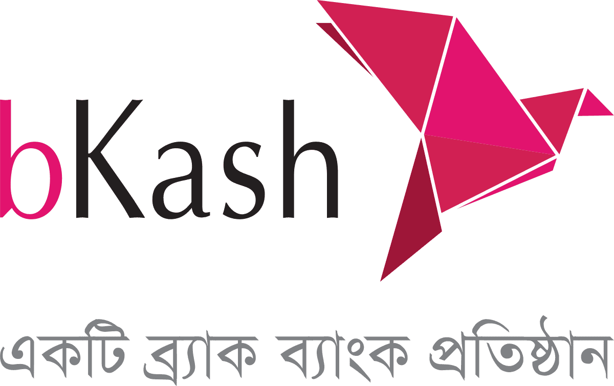 BKash logo with pink origami bird and Bengali text. Channel i News - চ্যানেল আই নিউজ