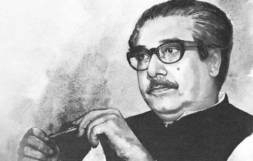 বঙ্গবন্ধুর ছবি, তিনি ধূমপান করছেন, গম্ভীর মুখাবয়ব।. Channel i News - চ্যানেল আই নিউজ