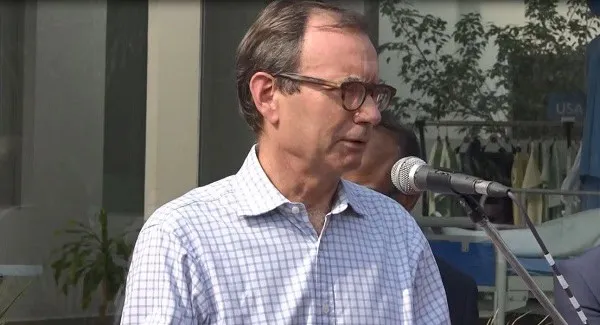 British High Commissioner speaking at an outdoor event in Bangladesh. Channel i News - চ্যানেল আই নিউজ