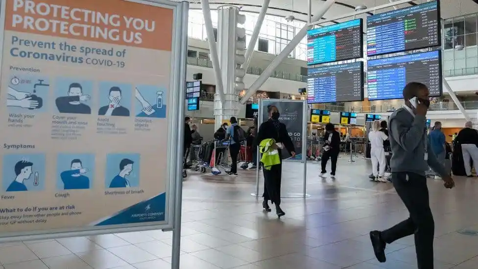 Bangladesh airport travelers follow COVID-19 safety protocols. Channel i News - চ্যানেল আই নিউজ