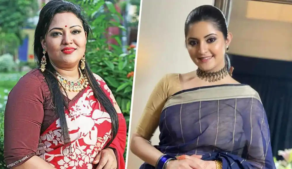 দুটি বাংলাদেশি নারী বিভিন্ন পোশাক পরা, হাসিমুখে ছবি. Channel i News - চ্যানেল আই নিউজ