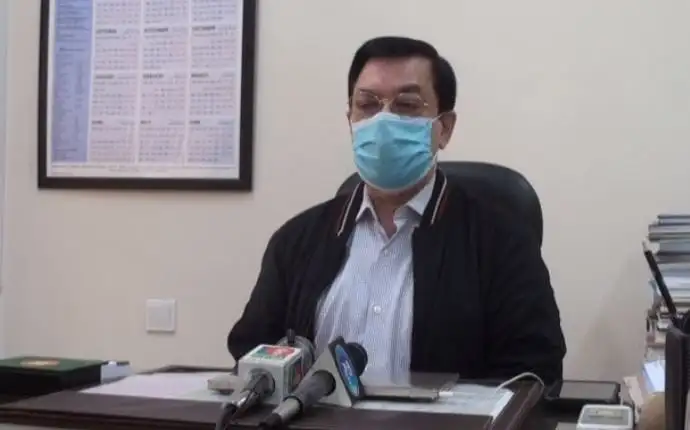 শাবিপ্রবি উপাচার্য সংবাদ সম্মেলনে মুখোমুখি, মুখে মাস্ক পরা. Channel i News - চ্যানেল আই নিউজ