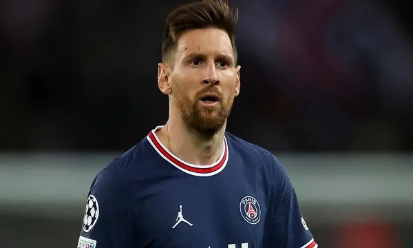 Lionel Messi in PSG jersey during a match, focused and intense. Channel i News - চ্যানেল আই নিউজ