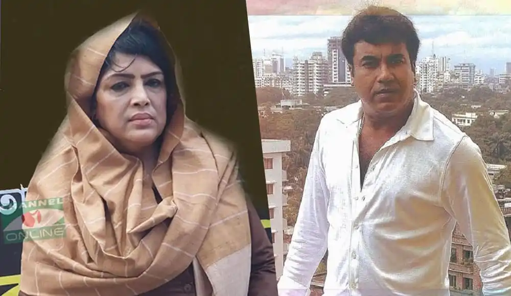 বাংলাদেশের দুইজন জনপ্রিয় ব্যক্তিত্বের ছবি, শহর পটভূমিতে. Channel i News - চ্যানেল আই নিউজ