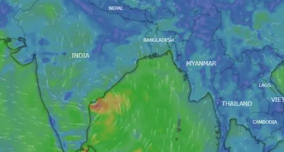 আবহাওয়া মানচিত্রে অশনি ঘূর্ণিঝড়ের অবস্থান দেখানো হয়েছে।. Channel i News - চ্যানেল আই নিউজ