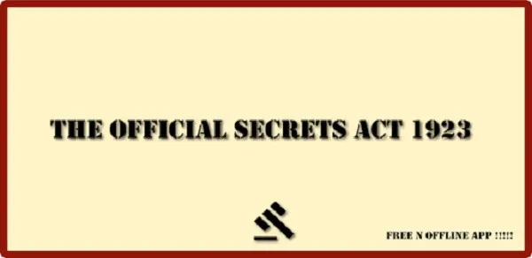 Official document of the Official Secrets Act 1923 in English. Channel i News - চ্যানেল আই নিউজ