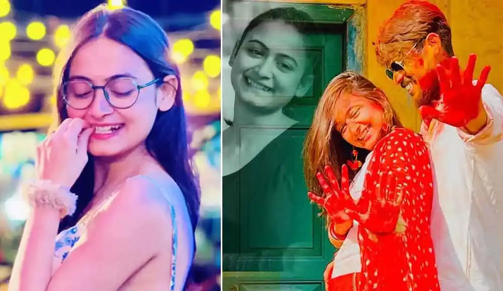দুটি ছবি, একটিতে হাস্যোজ্জ্বল তরুণী, অন্যটিতে বন্ধুরা মিলে ছবি তোলার মুহূর্ত. Channel i News - চ্যানেল আই নিউজ