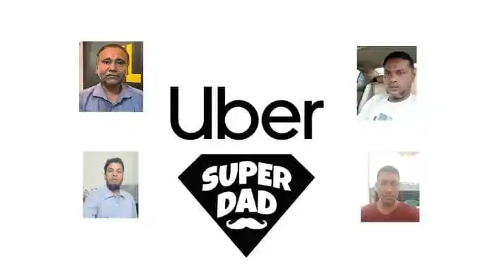 উবারের সুপার ড্যাডের ছবি, চারজন পুরুষের ছবি ও লোগো. Channel i News - চ্যানেল আই নিউজ