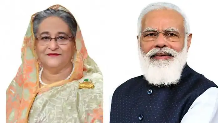 প্রধানমন্ত্রী শেখ হাসিনা ও মোদি একসঙ্গে ছবি তুলেছেন. Channel i News - চ্যানেল আই নিউজ