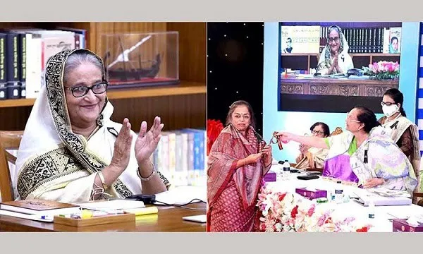 প্রধানমন্ত্রী নারী নেত্রীদের বঙ্গমাতা পদক প্রদান করছেন. Channel i News - চ্যানেল আই নিউজ