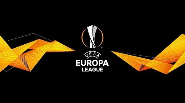 UEFA ইউরোপা লিগের লোগো, কালো পটভূমিতে সোনালী ও সাদা রঙের ডিজাইন. Channel i News - চ্যানেল আই নিউজ