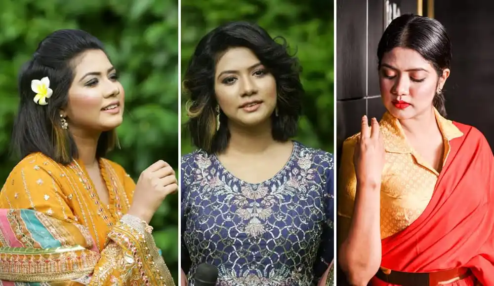 তিন নারী মডেল বিভিন্ন পোশাক পরিধান করে, প্রাকৃতিক পটভূমিতে ছবি. Channel i News - চ্যানেল আই নিউজ