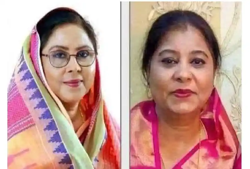 দুটি মহিলার ছবি, একজন মহিলা আওয়ামী লীগের নতুন কমিটির সদস্য. Channel i News - চ্যানেল আই নিউজ